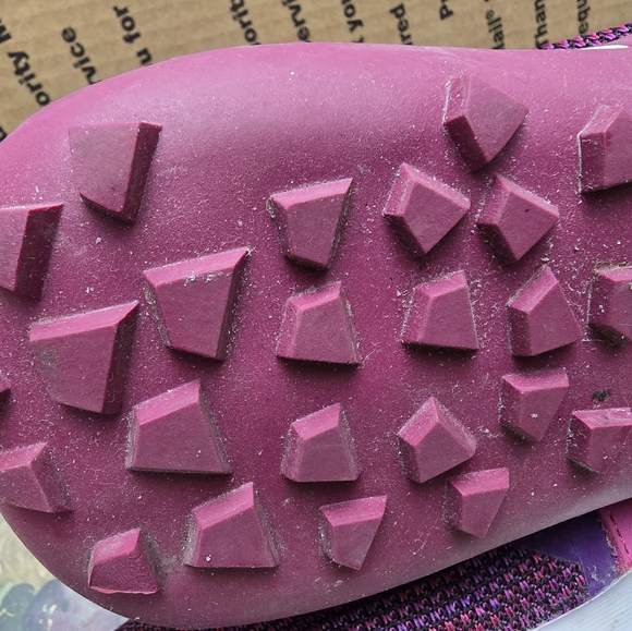 Lands'End Girls Ankle Boot Slip-on Plum/Hot Pink US4 EU36 UK3 - Picture 3 of 12